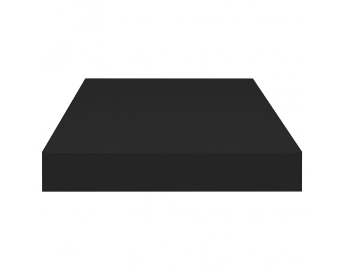 Sonata Окачени стенни рафтове, 4 бр, черни, 50x23x3,8 см, МДФ