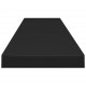 Sonata Окачен стенен рафт, черен, 120x23,5x3,8 см, МДФ