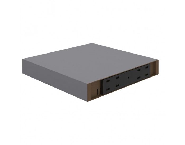 Sonata Окачен стенен рафт, сив, 23x23,5x3,8 см, МДФ