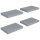 Sonata Окачени стенни рафтове, 4 бр, сиви, 40x23x3,8 см, МДФ