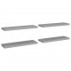 Sonata Окачени стенни рафтове, 4 бр, сиви, 80x23,5x3,8 см, МДФ