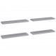 Sonata Окачени стенни рафтове, 4 бр, сиви, 90x23,5x3,8 см, МДФ