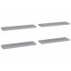 Sonata Окачени стенни рафтове, 4 бр, сиви, 90x23,5x3,8 см, МДФ