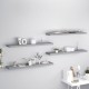 Sonata Окачени стенни рафтове, 4 бр, сиви, 120x23,5x3,8 см, МДФ