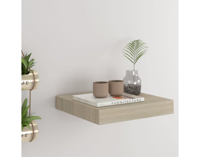 Sonata Окачен стенен рафт, дъб, 23x23,5x3,8 см, МДФ