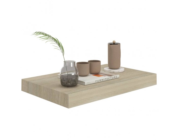 Sonata Окачен стенен рафт, дъб, 40x23x3,8 см, МДФ