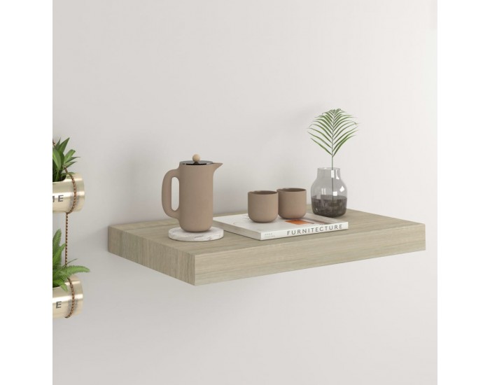 Sonata Окачен стенен рафт, дъб, 40x23x3,8 см, МДФ