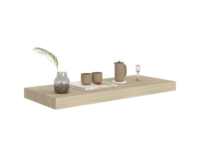 Sonata Окачен стенен рафт, дъб, 60x23,5x3,8 см, МДФ