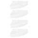 Sonata Окачени ъглови рафтове, 4 бр, бял гланц, 25x25x3,8 см, МДФ