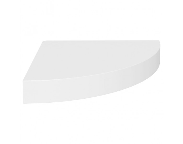 Sonata Окачен ъглов рафт, бял, 25x25x3,8 см, МДФ