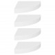 Sonata Окачени ъглови рафтове, 4 бр, бели, 25x25x3,8 см, МДФ