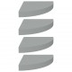 Sonata Окачени ъглови рафтове, 4 бр, сиви, 25x25x3,8 см, МДФ