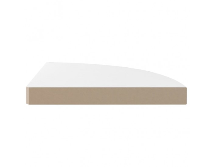 Sonata Окачен ъглов рафт, бял гланц, 35x35x3,8 см, МДФ