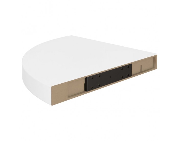 Sonata Окачени ъглови рафтове, 2 бр, бял гланц, 35x35x3,8 см, МДФ