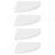 Sonata Окачени ъглови рафтове, 4 бр, бял гланц, 35x35x3,8 см, МДФ