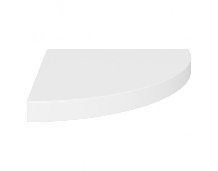 Sonata Окачен ъглов рафт, бял, 35x35x3,8 см, МДФ