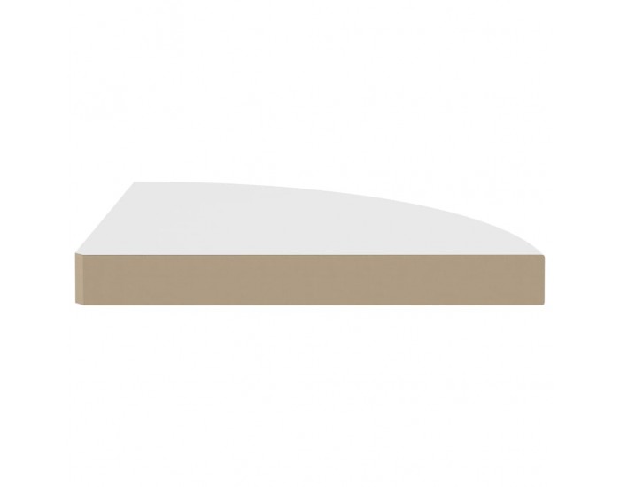 Sonata Окачен ъглов рафт, бял, 35x35x3,8 см, МДФ