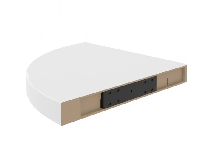 Sonata Окачен ъглов рафт, бял, 35x35x3,8 см, МДФ