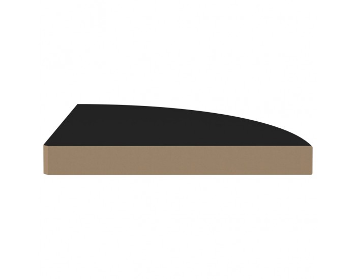 Sonata Окачен ъглов рафт, черен, 35x35x3,8 см, МДФ