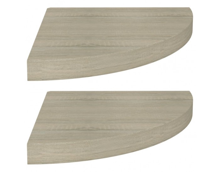 Sonata Окачени ъглови рафтове, 2 бр, дъб, 35x35x3,8 см, МДФ