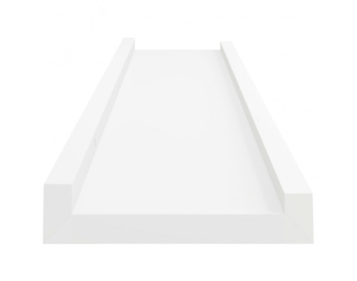 Sonata Рафтове за фоторамки, 2 бр, бели, 60x9x3 см, МДФ