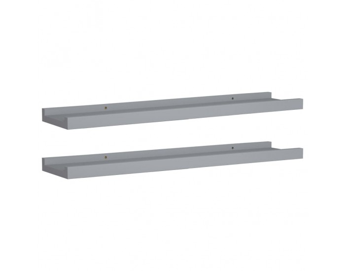 Sonata Рафтове за фоторамки, 2 бр, сиви, 60x9x3 см, МДФ