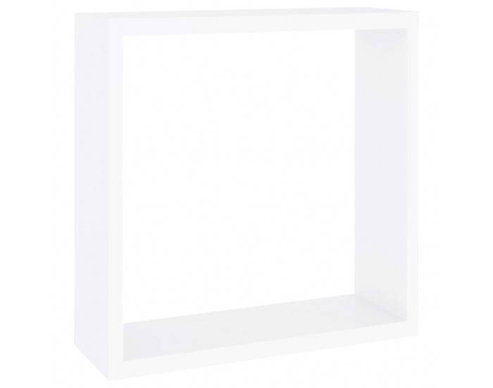 Sonata Кубични стенни полици, 3 бр, бели, МДФ