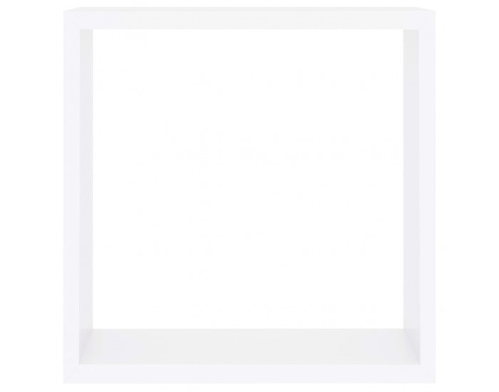 Sonata Кубични стенни полици, 3 бр, бели, МДФ