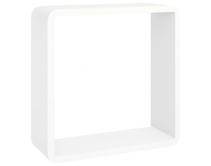 Sonata Кубични стенни полици, 3 бр, бели, МДФ