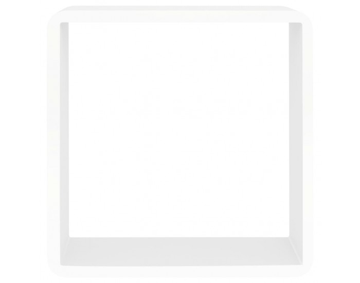 Sonata Кубични стенни полици, 3 бр, бели, МДФ