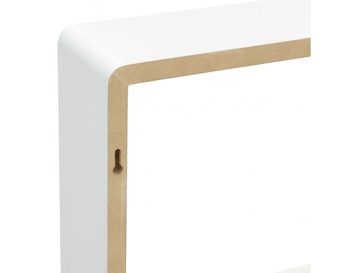 Sonata Кубични стенни полици, 3 бр, бели, МДФ