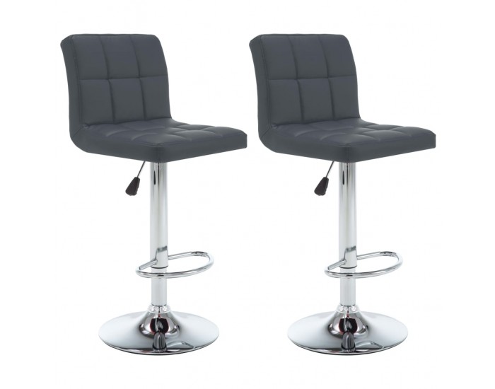 Sonata H Бар табуретки, 2 бр, сиви, изкуствена кожа Sonata H Бар табуретки, 2 бр, сиви, изкуствена кожа