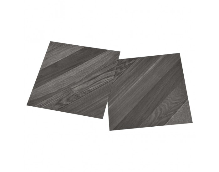 Sonata Самозалепващи подови дъски, 55 бр, PVC, 5,11 м², сиви на ивици Sonata Самозалепващи подови дъски, 55 бр, PVC, 5,11 м², сиви на ивици