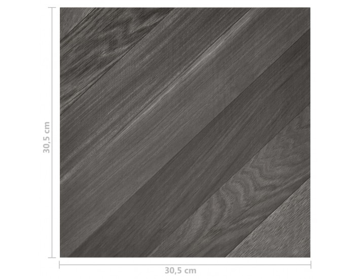 Sonata Самозалепващи подови дъски, 55 бр, PVC, 5,11 м², сиви на ивици Sonata Самозалепващи подови дъски, 55 бр, PVC, 5,11 м², сиви на ивици