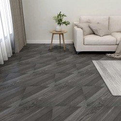 Sonata Самозалепващи подови дъски, 55 бр, PVC, 5,11 м², сиви на ивици - Материали за декорация