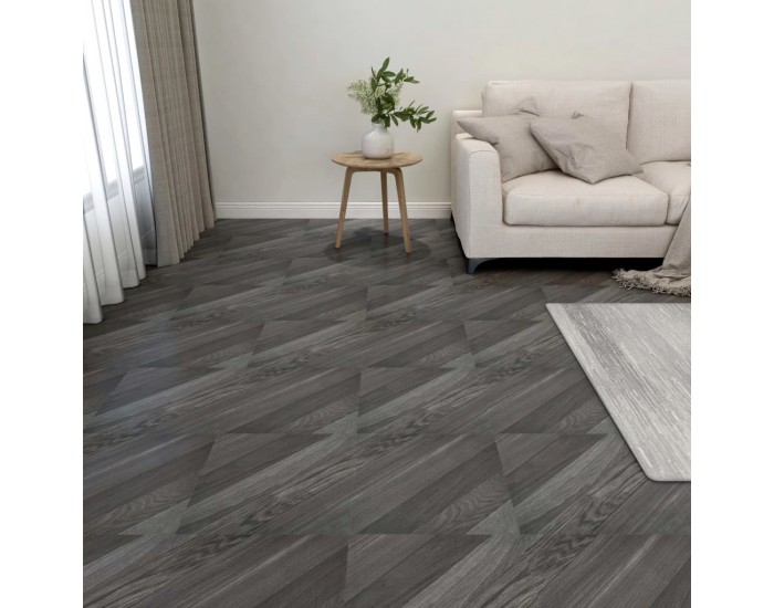 Sonata Самозалепващи подови дъски, 55 бр, PVC, 5,11 м², сиви на ивици Sonata Самозалепващи подови дъски, 55 бр, PVC, 5,11 м², сиви на ивици