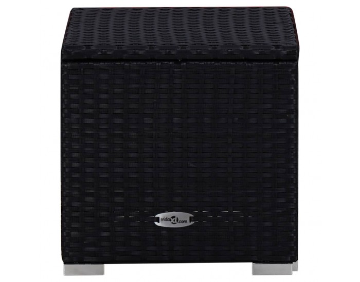 Sonata Шезлонг с шалте и маса за чай, полиратан, син