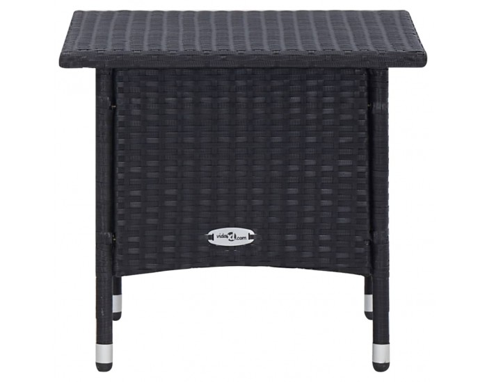 Sonata Градински лаундж комплект с възглавници 2 части черен полиратан Sonata Градински лаундж комплект с възглавници 2 части черен полиратан