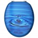 Sonata WC тоалетни седалки с капак, 2 бр, МДФ, дизайн сини водни капки