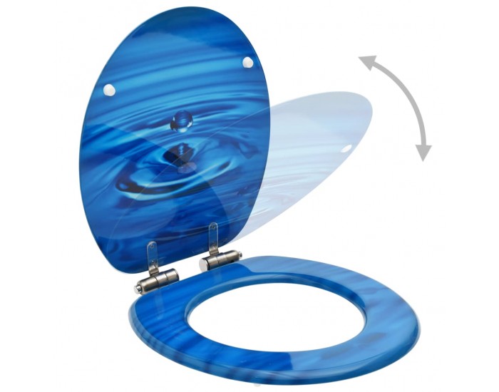 Sonata Тоалетни седалки с плавно затваряне 2 бр МДФ сини водни капки