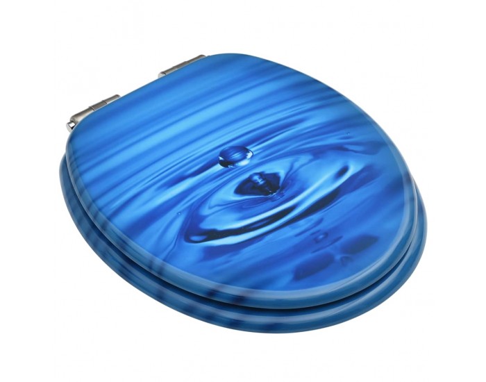 Sonata Тоалетни седалки с плавно затваряне 2 бр МДФ сини водни капки