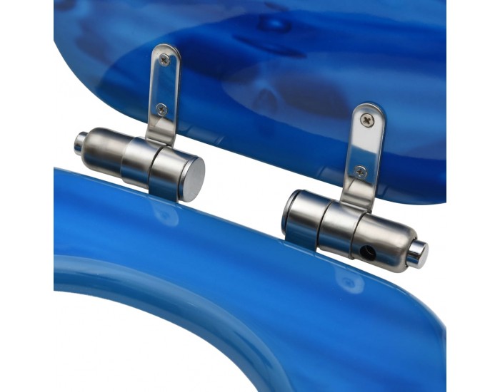 Sonata Тоалетни седалки с плавно затваряне 2 бр МДФ сини водни капки