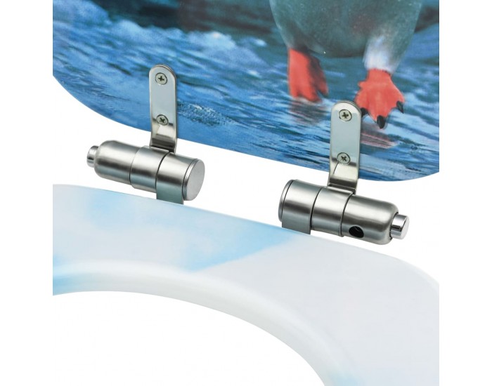 Sonata Тоалетни седалки с плавно затваряне 2 бр МДФ дизайн пингвини