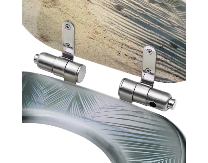 Sonata Тоалетни седалки с плавно затваряне 2 бр МДФ дизайн на плаж