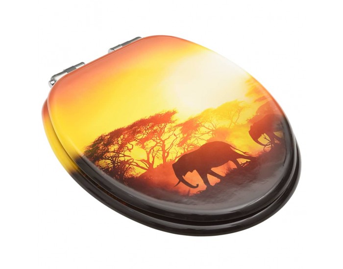 Sonata Тоалетни седалки с плавно затваряне 2 бр МДФ дизайн на савана