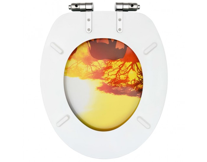 Sonata Тоалетни седалки с плавно затваряне 2 бр МДФ дизайн на савана