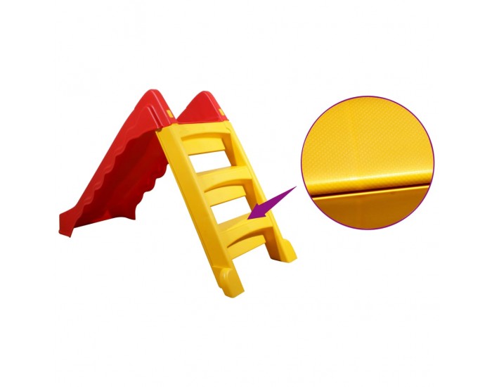 Sonata Сгъваема пързалка за деца, за закрито/открито, червено и жълто
