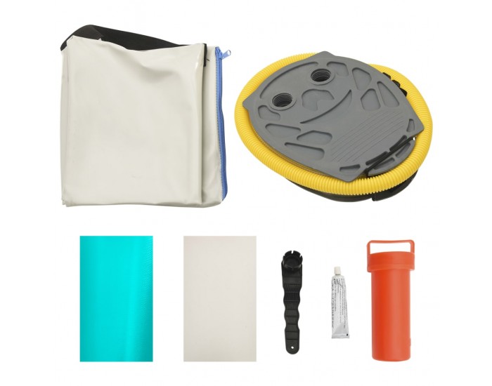 Sonata Надуваем дюшек за гимнастика с помпа, 300x100x15 см, PVC, зелен