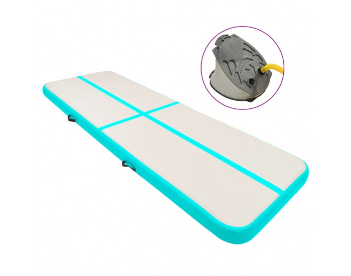 Sonata Надуваем дюшек за гимнастика с помпа, 300x100x20 см, PVC, зелен