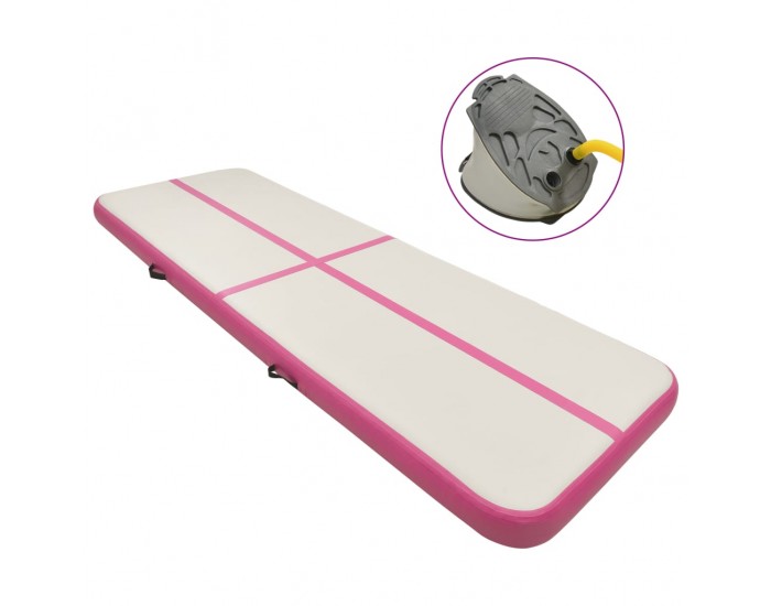 Sonata Надуваем дюшек за гимнастика с помпа, 400x100x20 см, PVC, розов
